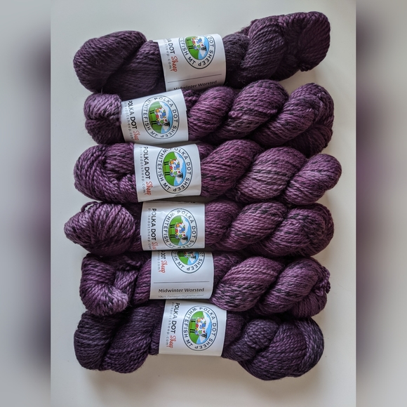 Polka Dot Sheep Midwinter yarn in Currant - Picture 1 of 1